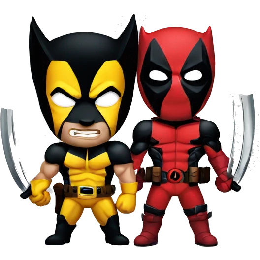 Wolverine and deadpool emoji