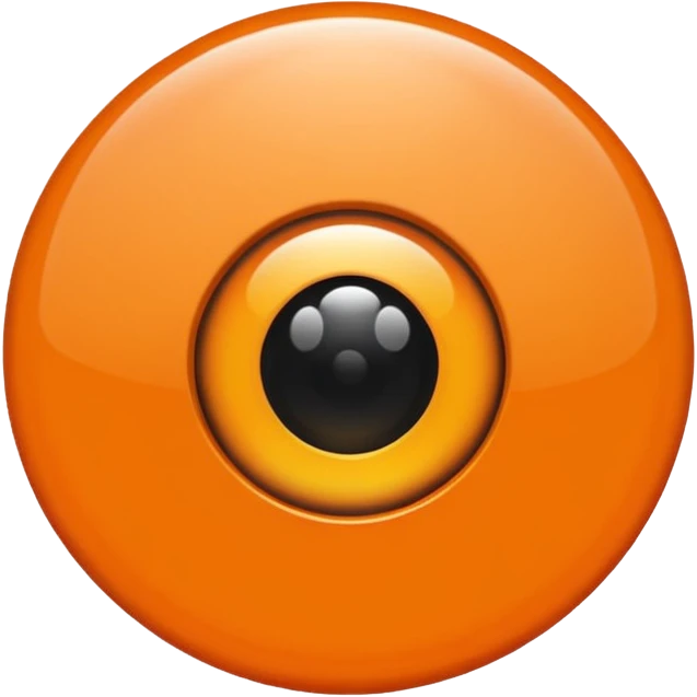 Ojo turco color naranja emoji