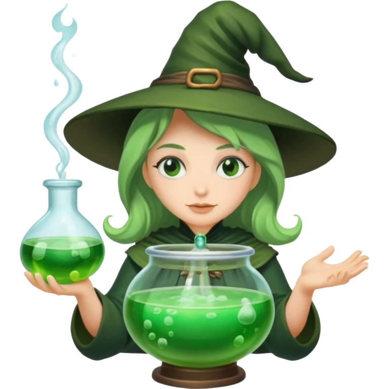 green witch cooking potion emoji