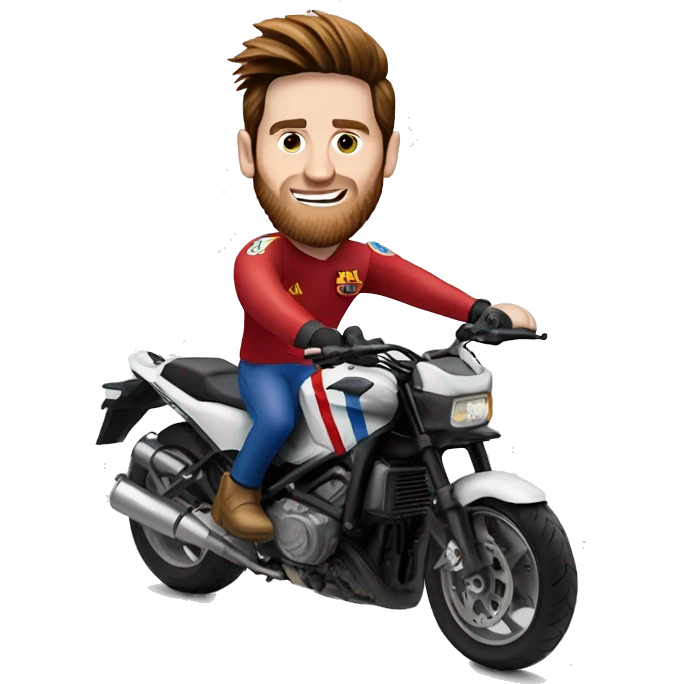 messi sur une moto emoji