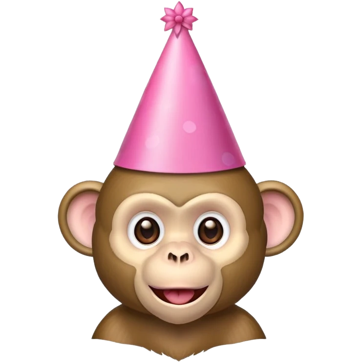 Monkey wearing a pink pow emoji