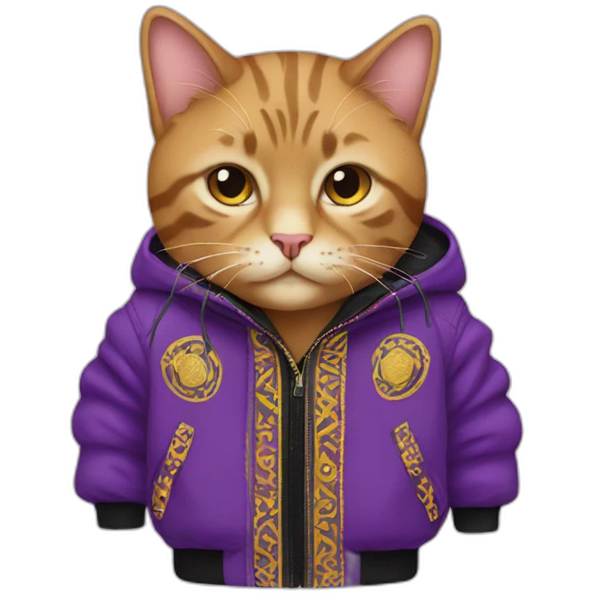The Cat in the versace coat emoji