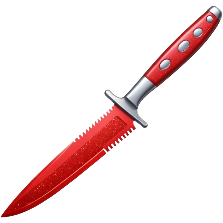 red glitter knife emoji