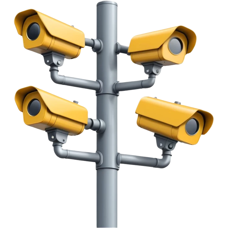 Multiple CCTV cameras on a pole emoji