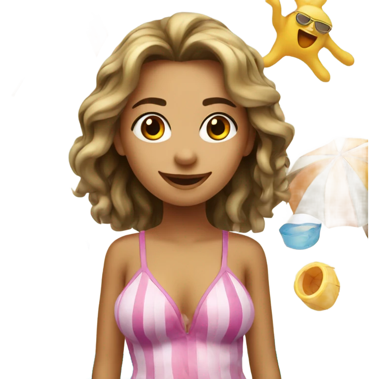 Euro beach girl  emoji