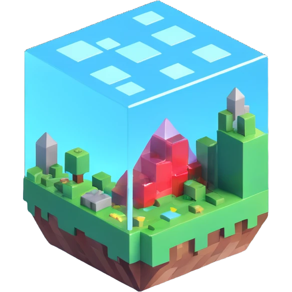 minecraft end crystal, 3d style emoji