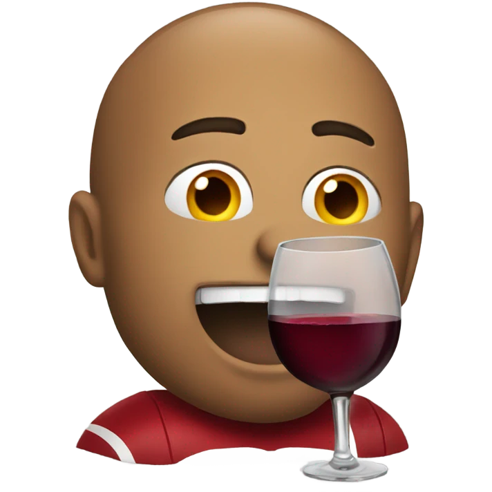 Football drinking wine  emoji
