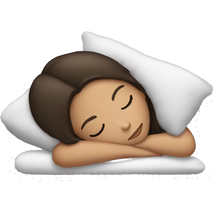 Brunette girl sleeping emoji