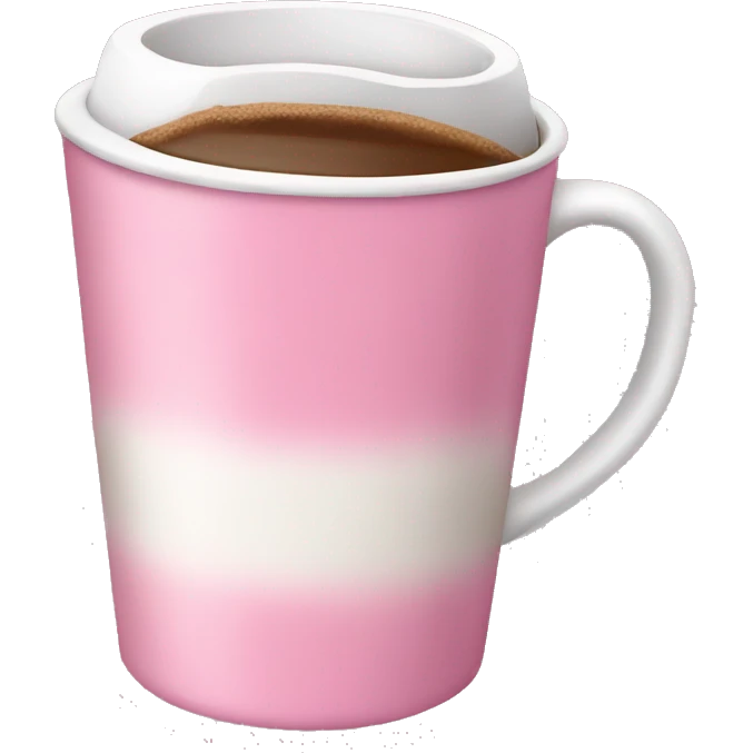 Pink coffee emoji