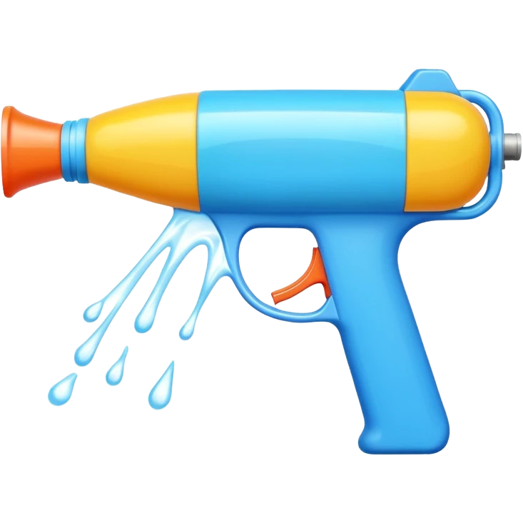White semen shooting from a water gun emoji
