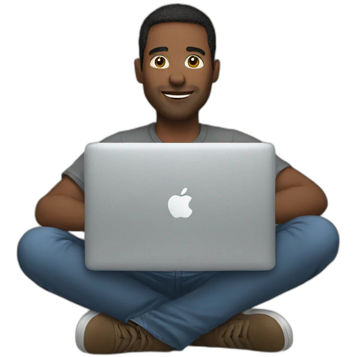 man using macbook emoji