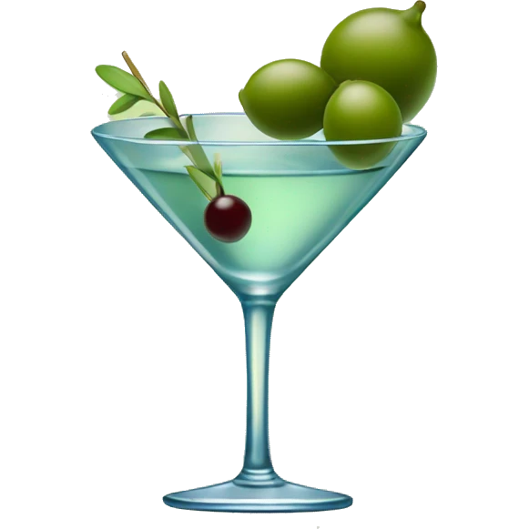 Martini with olive emoji