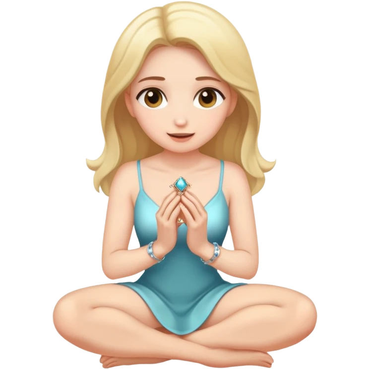 A women on her knees proposing with a ring emoji