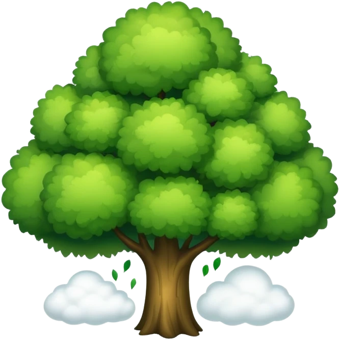 Green tree cloud emoji