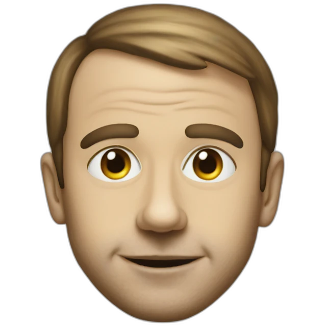 macron with a clown nose emoji