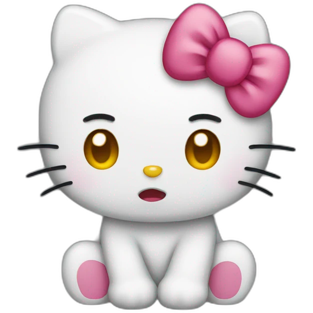 hello kitty crying emoji
