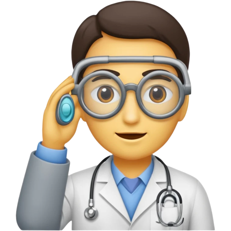 medico usando oculos de grau emoji