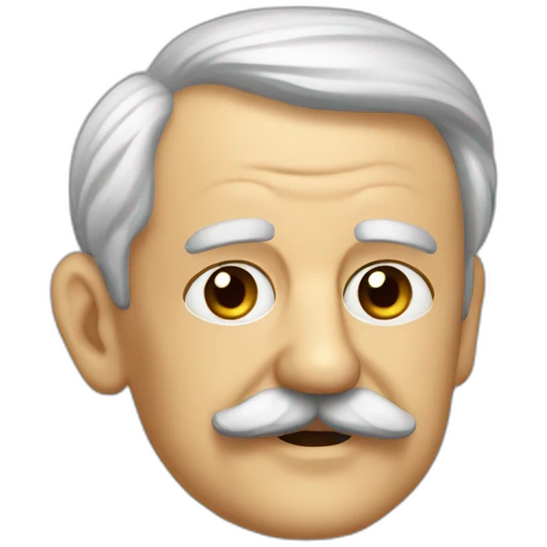 Old president of spain monocle and mustache  emoji
