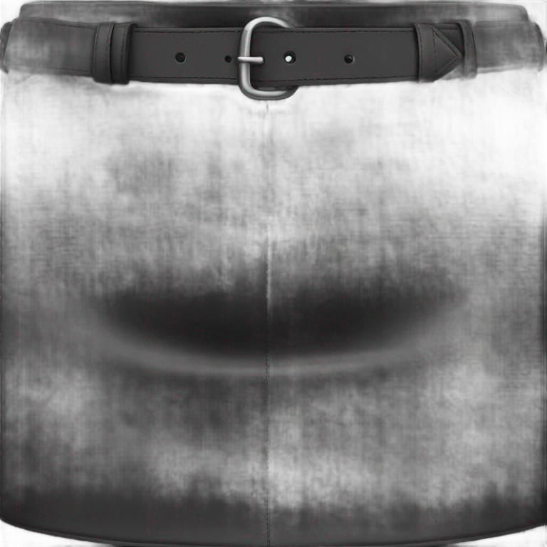 Black leather mini skirt isolated emoji