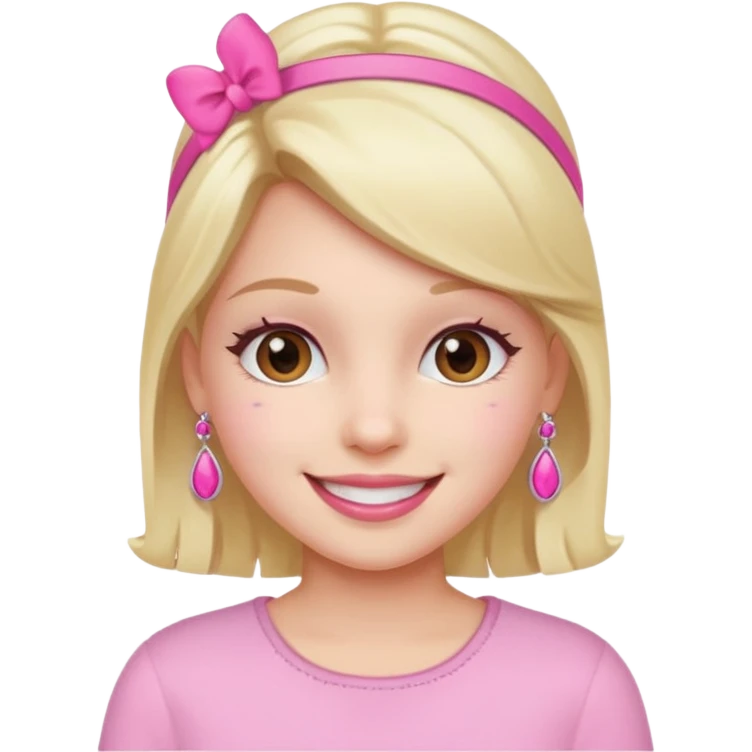 Aesthetic girl with pink accessories  emoji