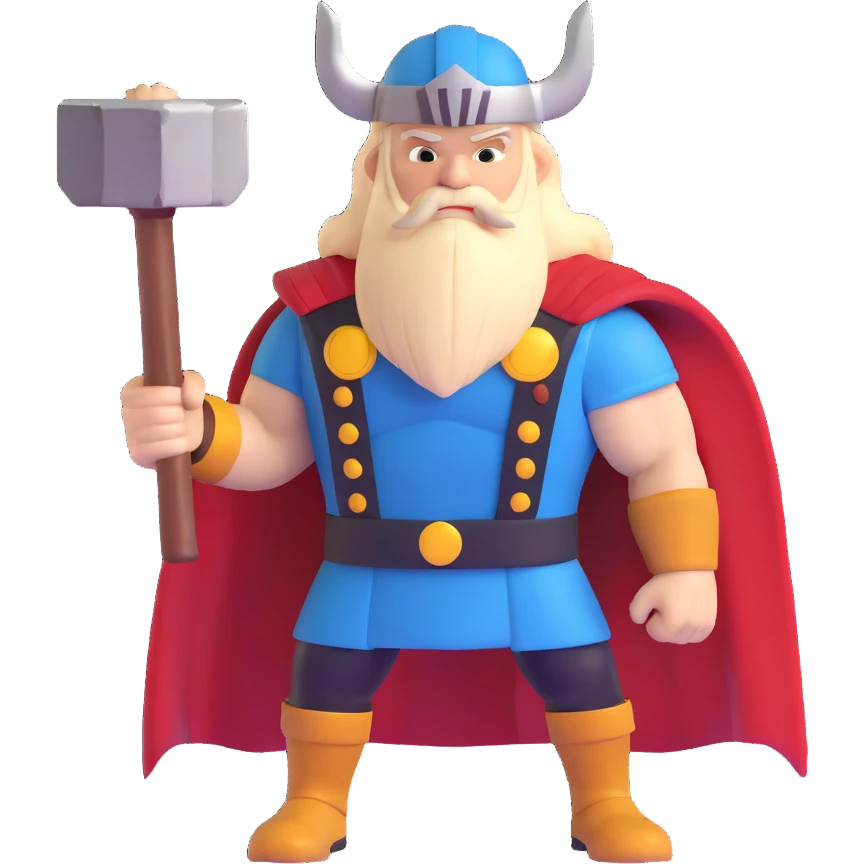 Thor with hammer emoji