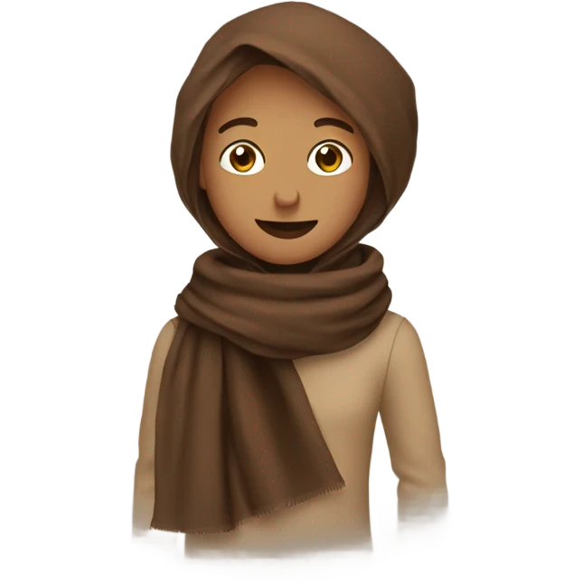 brown scarf  emoji