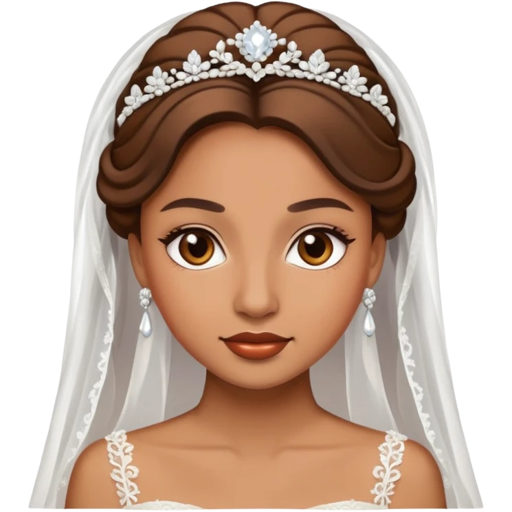 beautiful bride with light brown skin emoji