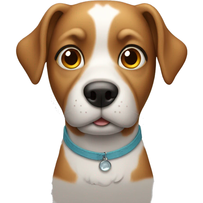 Dog with glass emoji