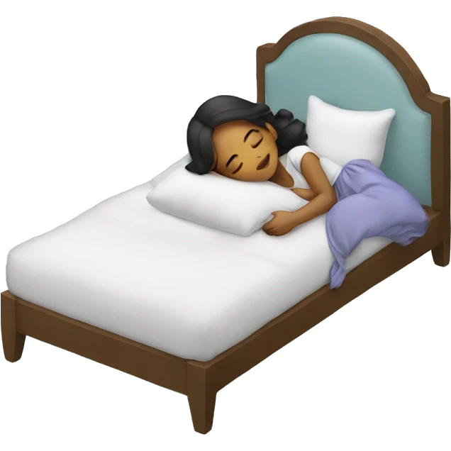 Girl sleeping on a pillow emoji