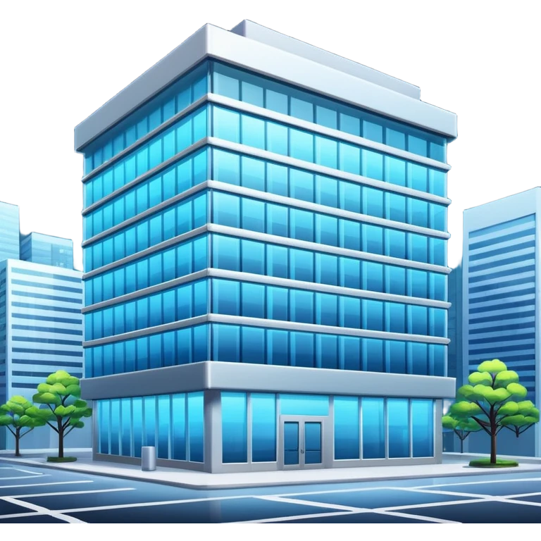 modern office building with neon lights emoji