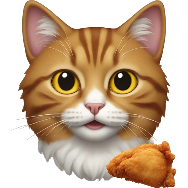 Cat with fried chicken  emoji