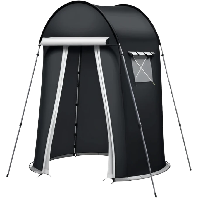 Tall Oval Narrow Pop up standing tent black  emoji