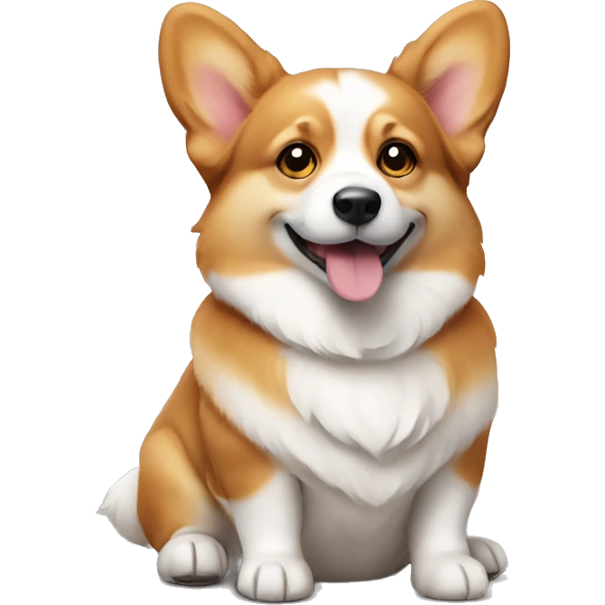 Cute corgi sitting  emoji