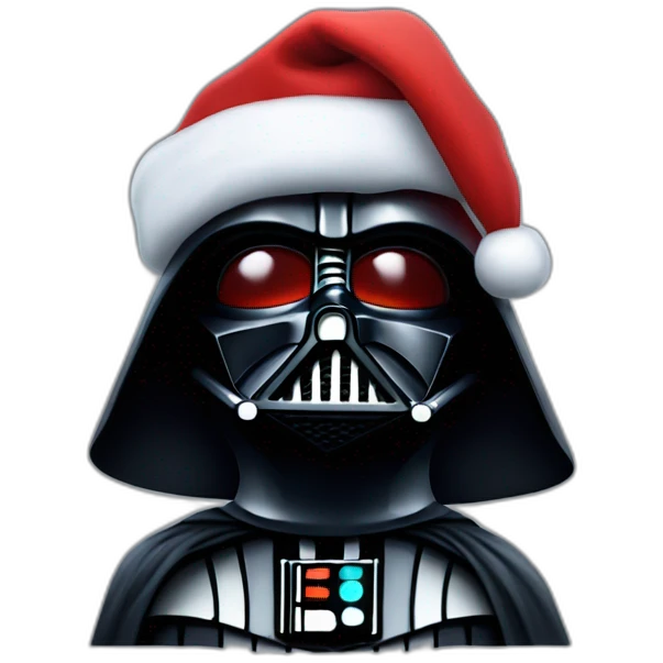 Darth vader with Santa hat emoji