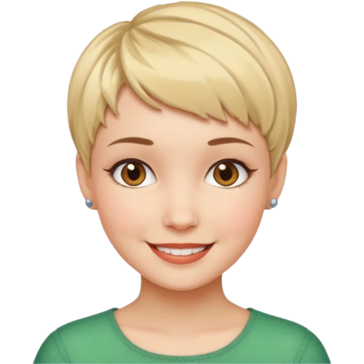 Girl with pixie cut emoji