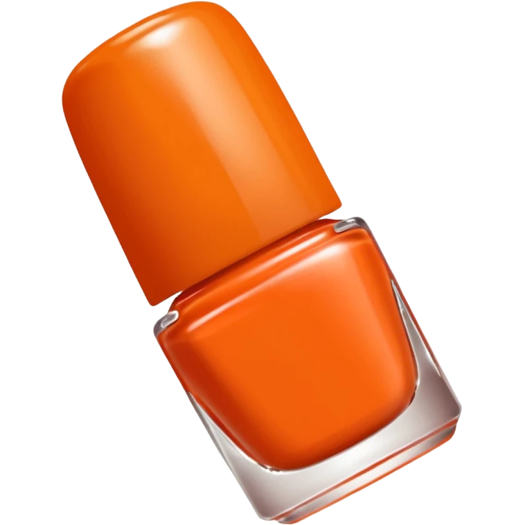 orange color nail polish emoji