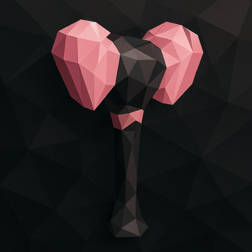 BLACKPINK-inspired object, black and pink colors, faceted and modern geometric design emoji