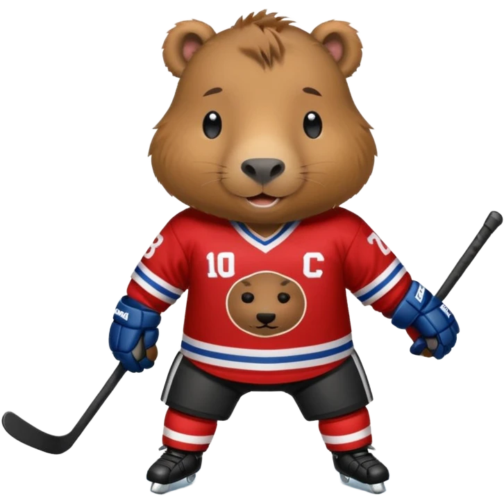 capybara ice hockey player emoji