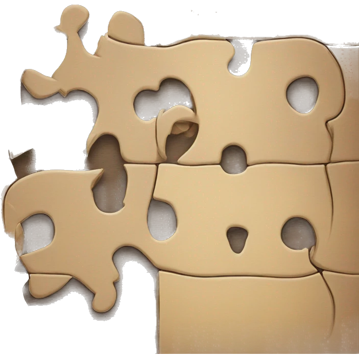 Two puzzle pieces separated emoji