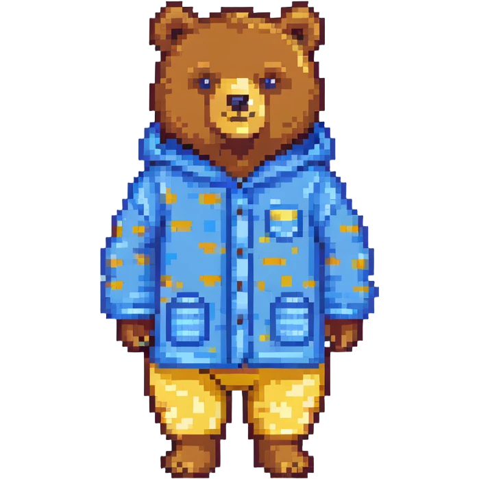 bear in blue pajamas standing emoji