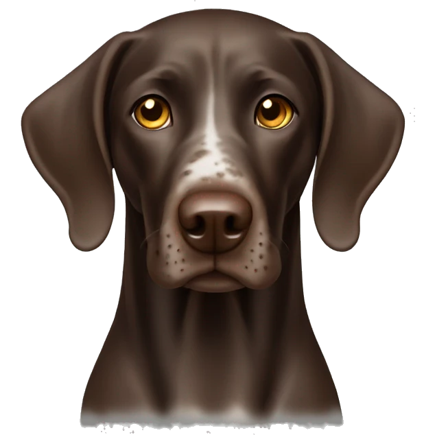 German shorthaired pointer dog completely brown emoji
