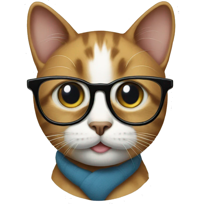 Cat with glasses emoji