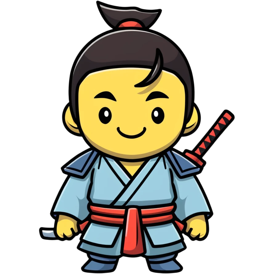 happy samurai emoji