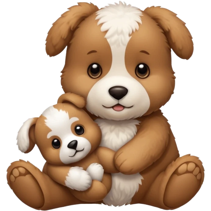 Puppy + teddy bear emoji