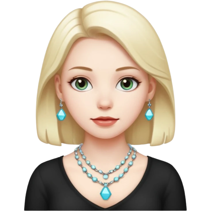 white girl with a hormone molecule emoji
