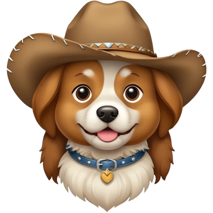 Chien chapeau cowboy emoji