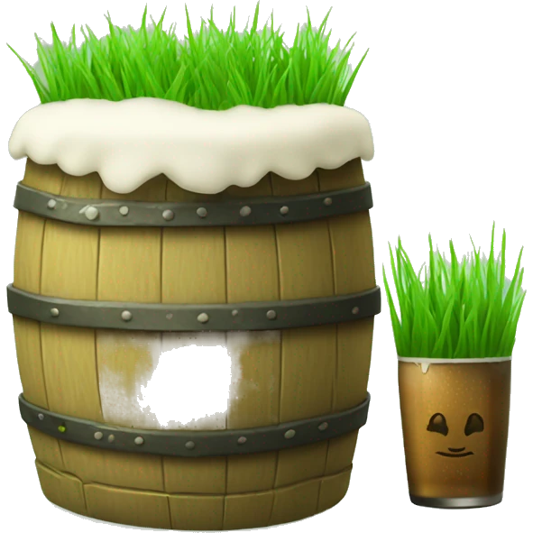 grass and beer  emoji