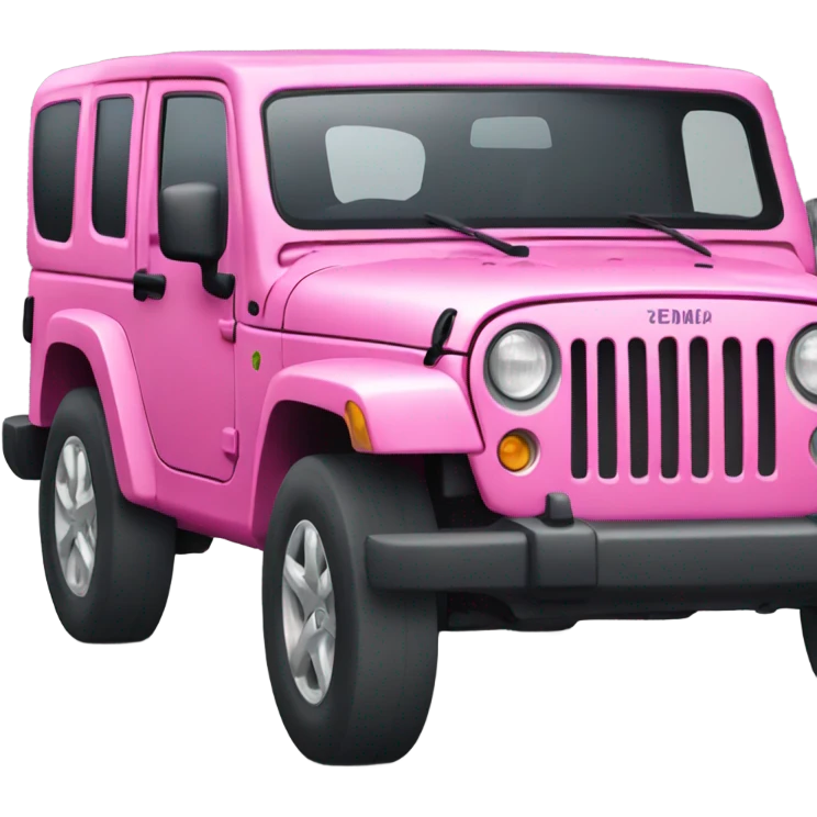 Pink 4 door jeep  emoji