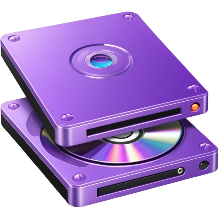 purple dvd drive emoji