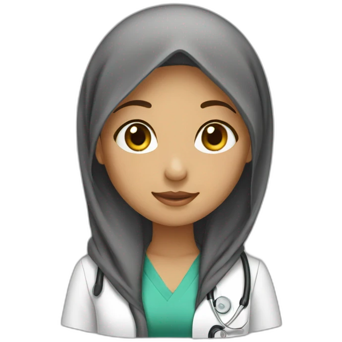 Girl hijab medical student emoji